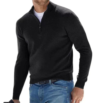 Moderner Herren Pullover Reißverschluss