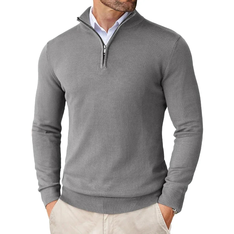 Herren Pullover Modern Frontreißverschluss