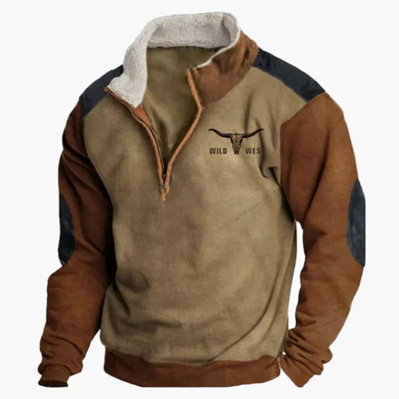 Stylischer Pullover Western Look Ethno Muster Outdoor