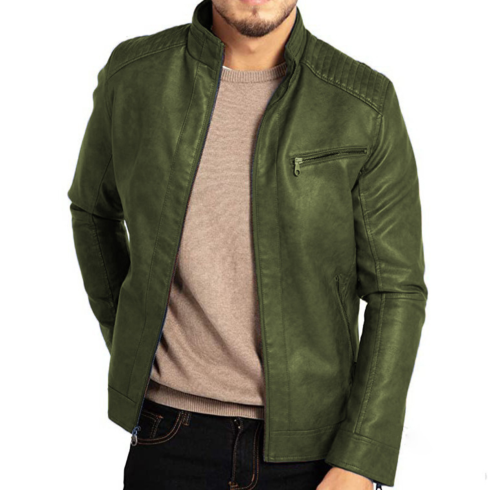 Stilvolle Lederjacke Herren Elegant
