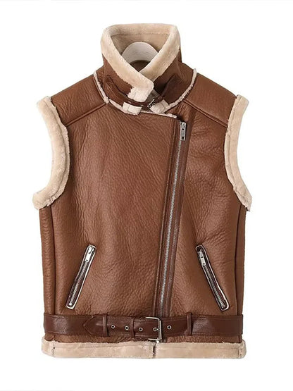 Leder Bodywarmer Damen Warm & Stilvoll