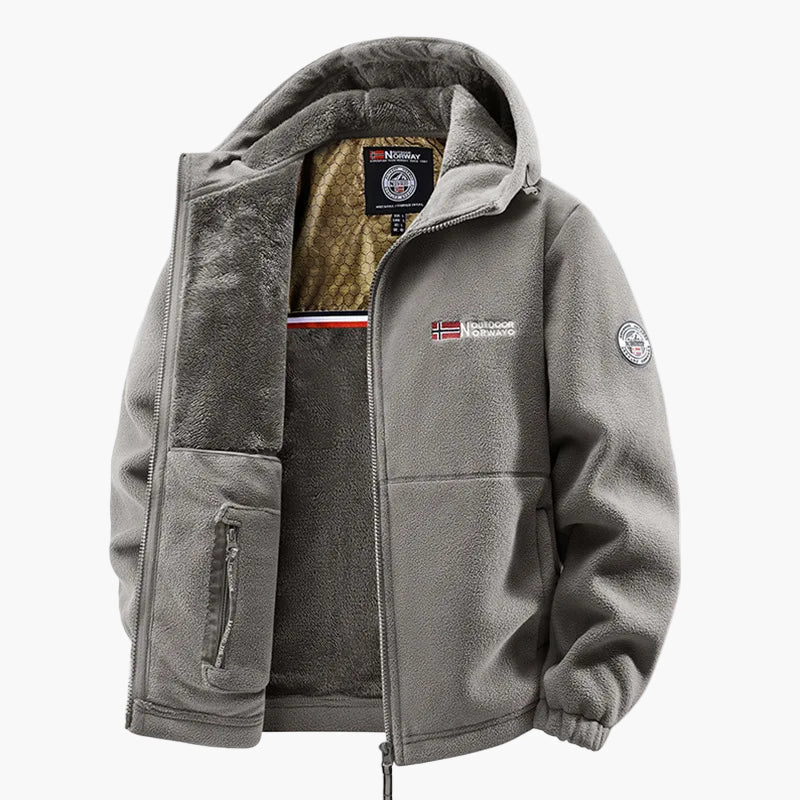 Winterfleecejacke Mit Kapuze Skandinavisch