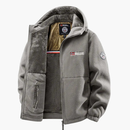 Winterfleecejacke Mit Kapuze Skandinavisch