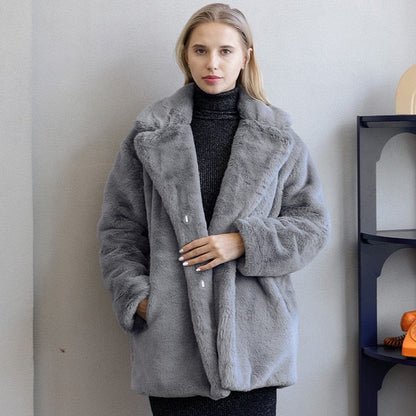 Weicher Oversize-Mantel mit Reverskragen