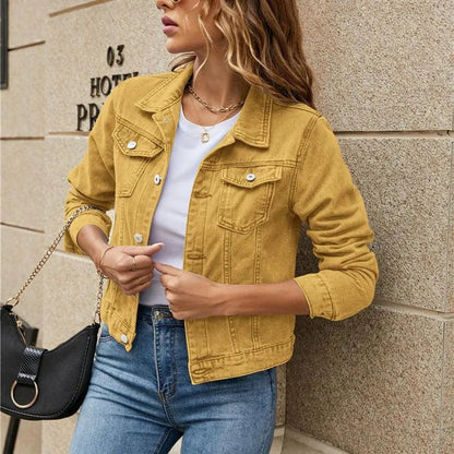 Stylische Jeansjacke Nachhaltig mit Knöpfen und Taschen