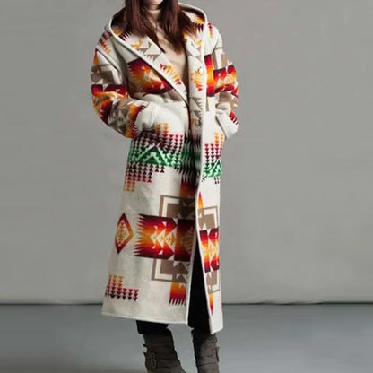Langer Ethno-Mantel Boho-Chic Damen
