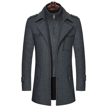 Stylischer Wollmantel Herren Modern