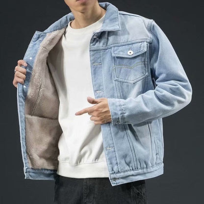 Cordell - Denim-Jacke mit dickem Wollfutter - IdealeKleiden