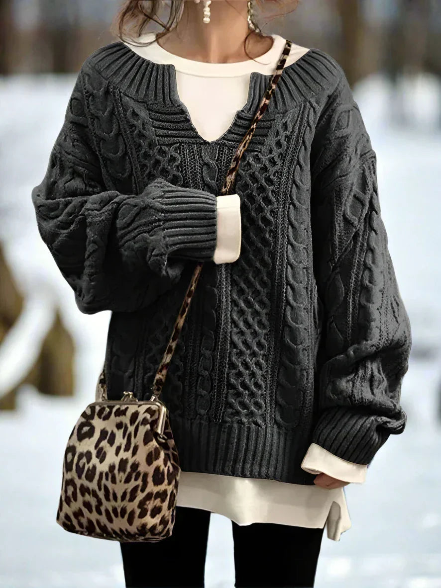 Große Strickpullover Weich Wolle Übergröße