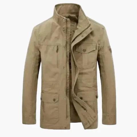 Praktische Outdoorjacke Stehkragen Vielfachtaschen