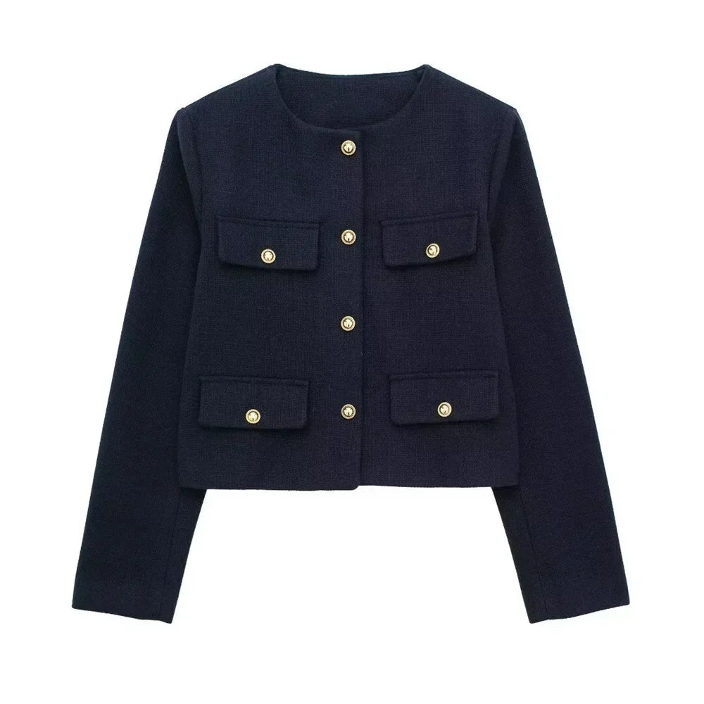 Stilvolle Damen Wolljacke Kurz