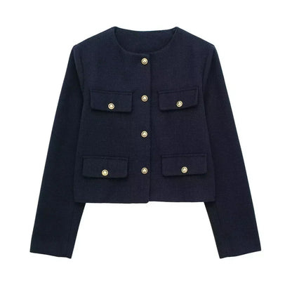 Stilvolle Damen Wolljacke Kurz