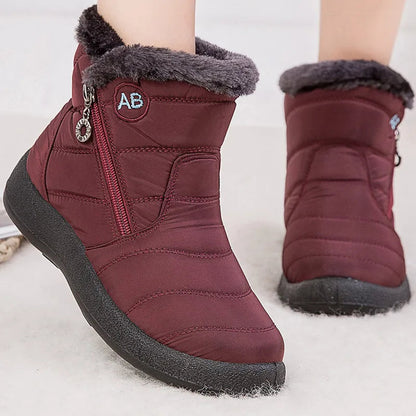 Warme Schneestiefel Knöchelhöhe Wasserfest Plüsch gefüttert
