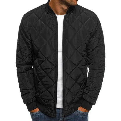 Stylische Baumwolle Jacke Rauten Muster
