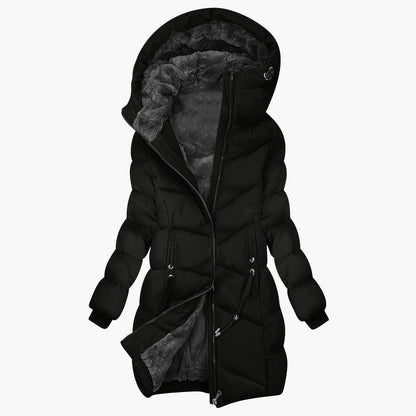 Wintermantel Damen Lang Steppjacke Kapuze Warm