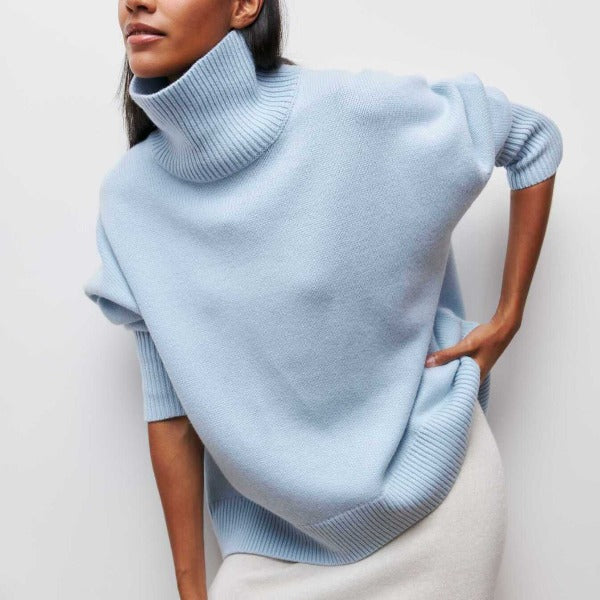 Große Rollkragenpullover Weich Oversized