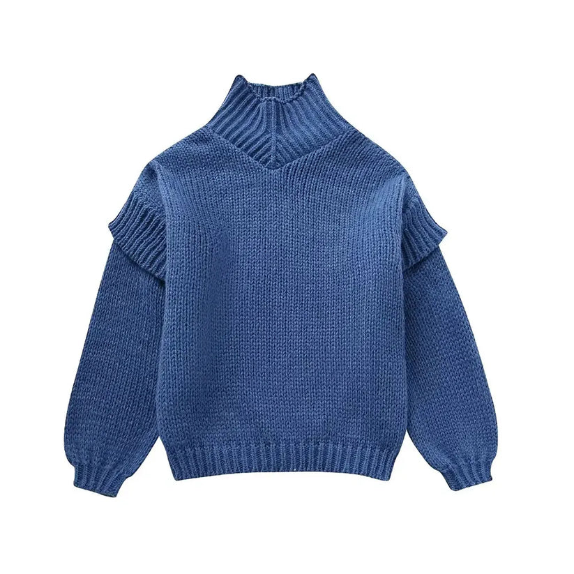Daphne - Strickpullover Übergröße Rollkragen Chic