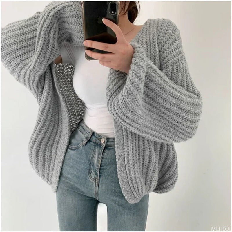 Übergröße Strickjacke Großzügig