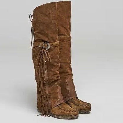 Damen Stiefel Kniehoch Schick