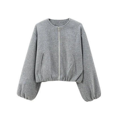Damen Kurzjacke Casual Freizeitstyle - IdealeKleiden