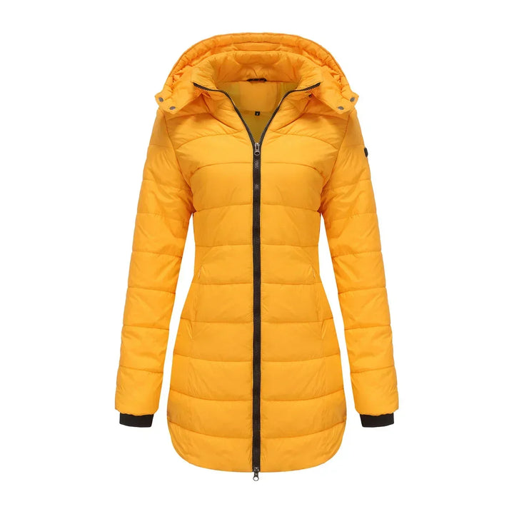 Winter-Puffermantel Damen Warm Kapuze