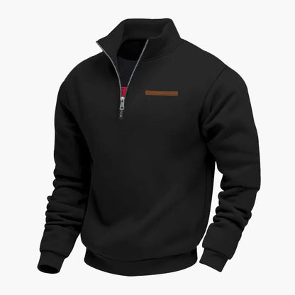 Praktischer Reisepullover Stehkragen Sweatshirt