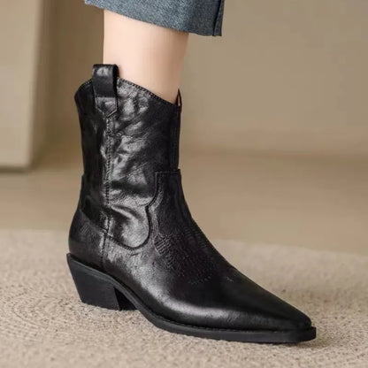 Stilvolle Stiefeletten Damen Spitz Zulauf Schuhe