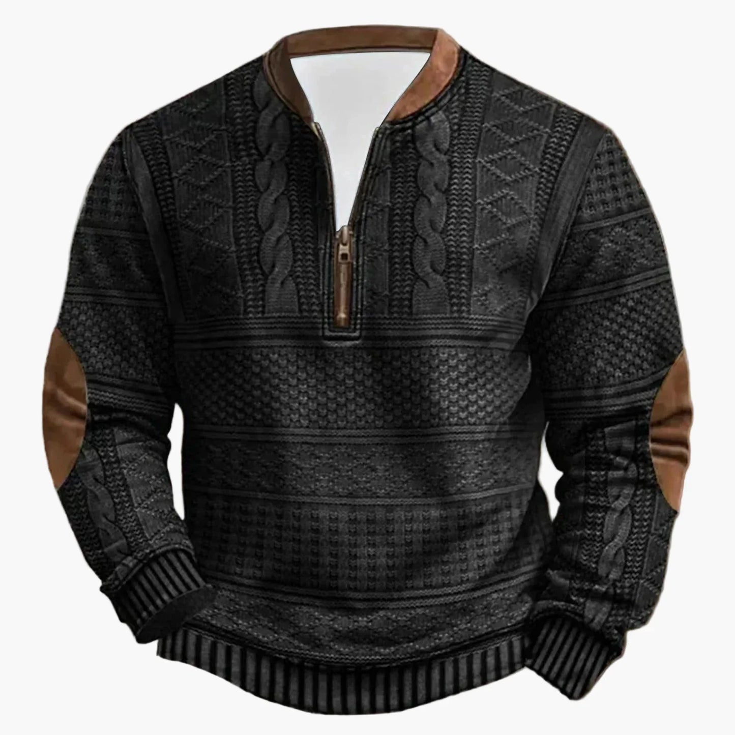 Bequemer Outdoor Pullover Stehkragen Zip