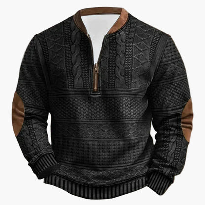 Bequemer Outdoor Pullover Stehkragen Zip