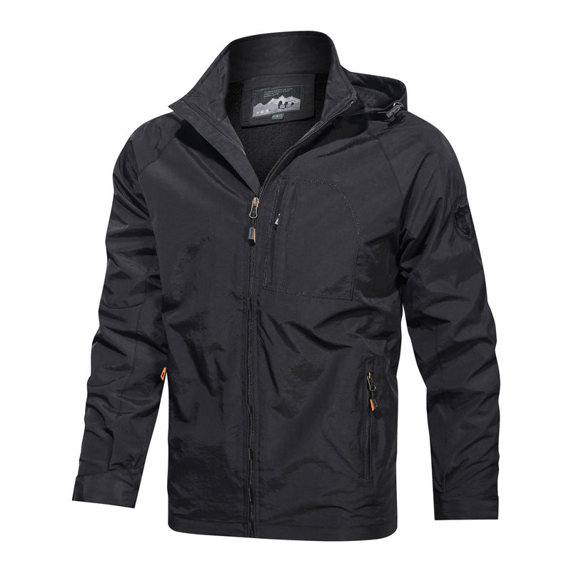 Herren Leichtjacke Sportliche Kapuze