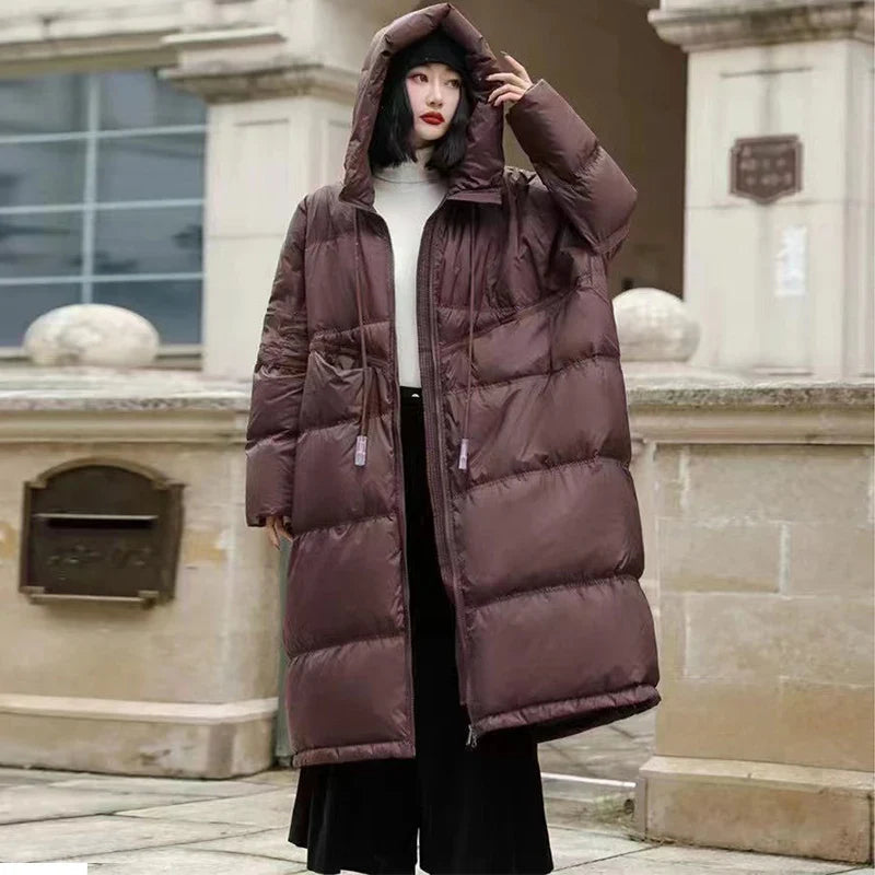 Lange Daunenjacke Damen Wanda Warm
