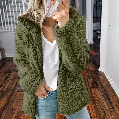 Warme Winterjacke Flauschig Damen