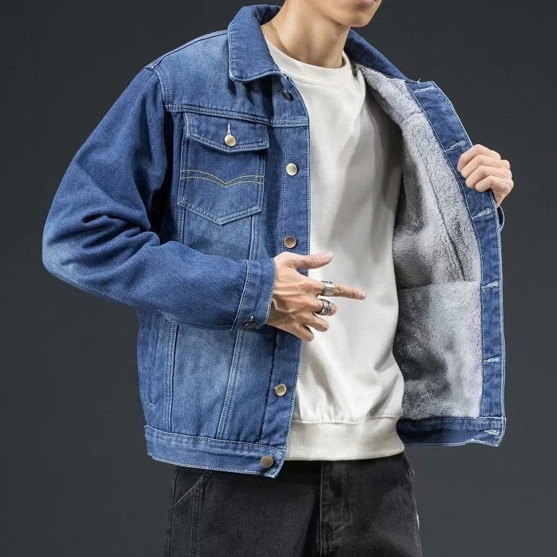 Cordell - Denim-Jacke mit dickem Wollfutter