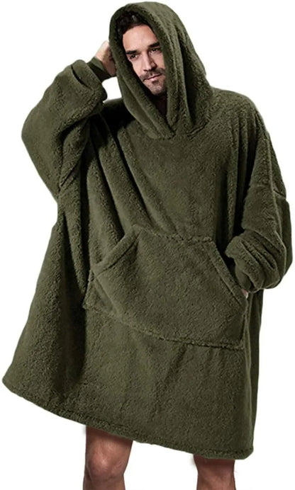 Großer Flanell Hoodie für Herren Damen
