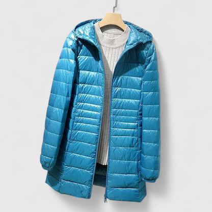 Damen Steppmantel Winter Warm Reißverschluss