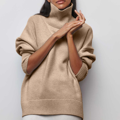 Damen Rollkragenpullover Oversized Weich