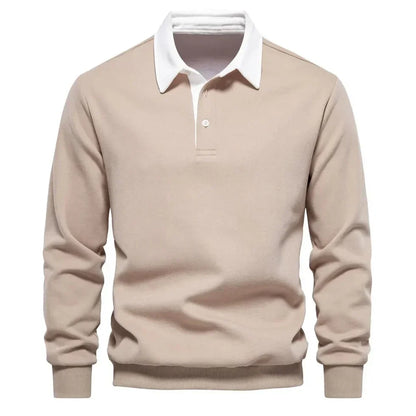 Herren Langarmshirt Mit Kragen Elegante Optik