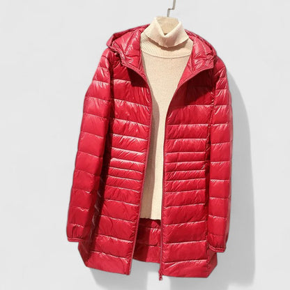 Damen Steppmantel Winter Warm Reißverschluss