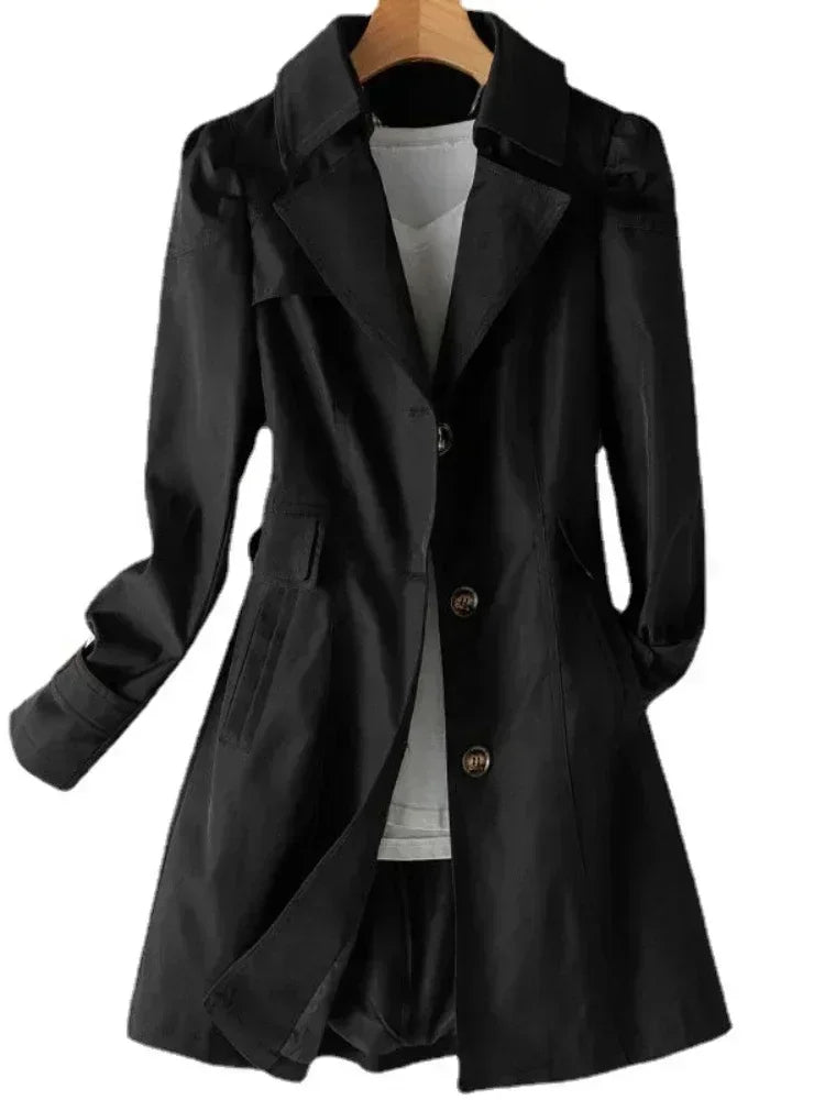Stylischer Trenchcoat Lässig Winddicht