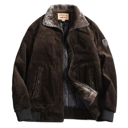 Herren Cordjacke Warm Winterjacke