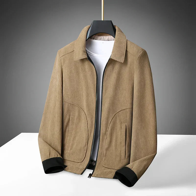 Herren Cordjacke Reißverschluss Modern