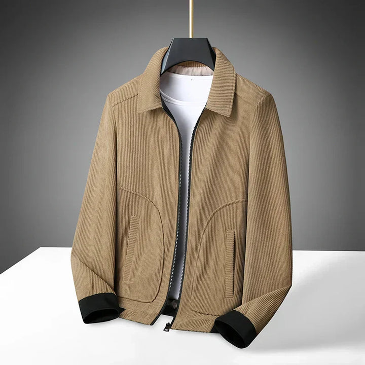 Herren Cordjacke Reißverschluss Modern
