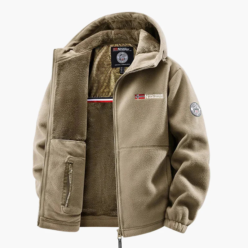 Winterfleecejacke Mit Kapuze Skandinavisch