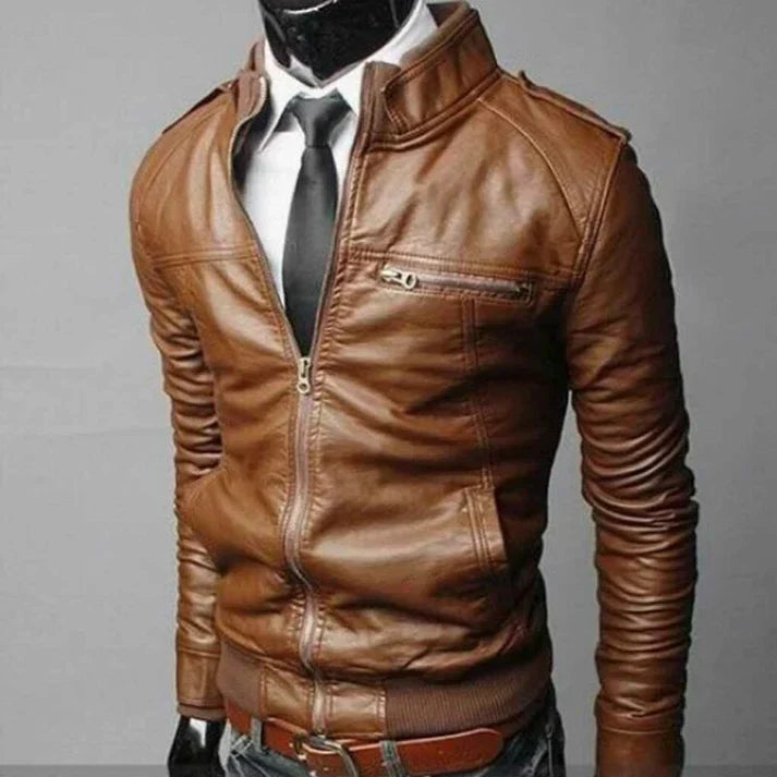Lederjacke Modisch Stylish - IdealeKleiden