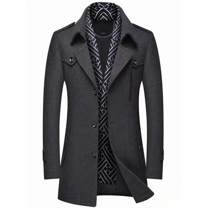 Eleganter Business Mantel Klassisch Modern Winterjacke - IdealeKleiden