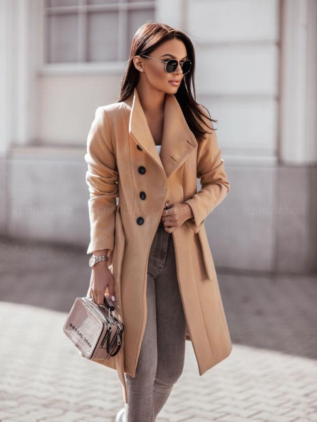 Langer Wintermantel Damen Elegant - IdealeKleiden