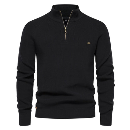 Herren Pullover Strick Modern Reißverschluss