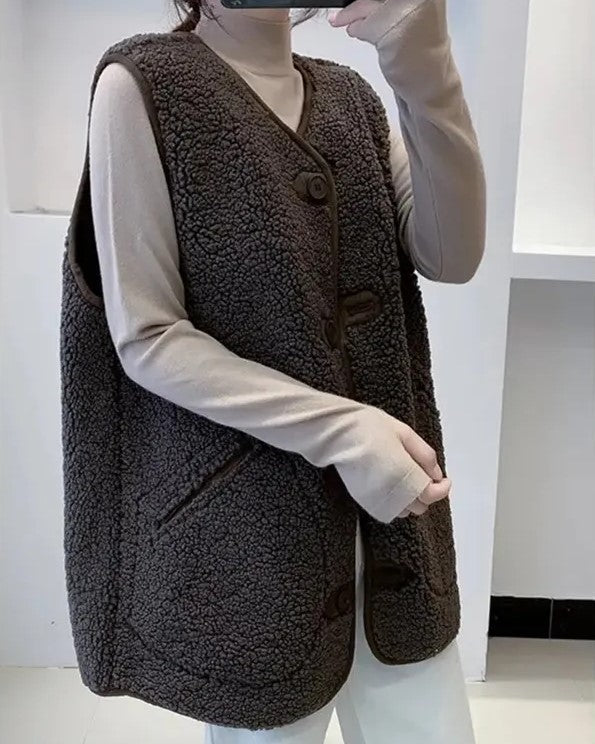 Elegante Wolle Weste Damenschal Luxury Look