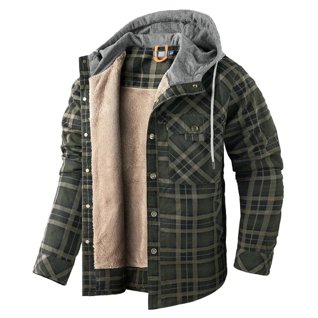 Warmes Karohemd Jacke Herren