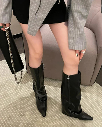 Hohe Stiefel Damen Elegant Schuhe